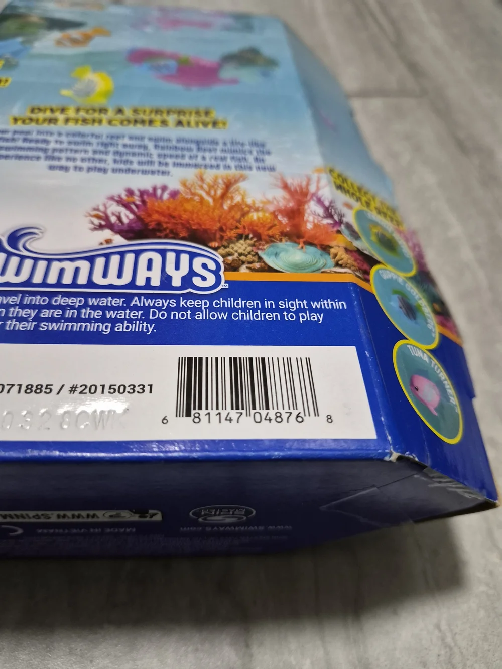 Swimways Rainbow Reef Swim Shady Water-Activated Orange Clownfish Toy 5+
